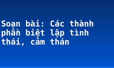 Soạn bài: Các thành phần biệt lập tình thái, cảm thán