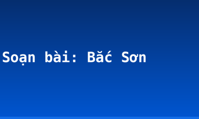 Soạn bài: Bắc Sơn