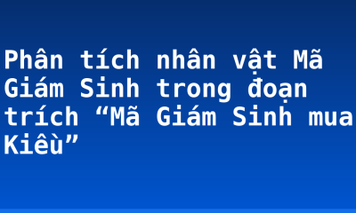Phân tích nhân vật Mã Giám Sinh trong đoạn trích “Mã Giám Sinh mua Kiều”