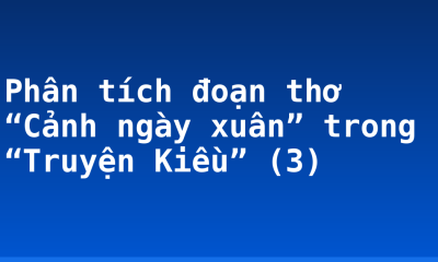 Phân tích đoạn thơ “Cảnh ngày xuân” trong “Truyện Kiều” (3)