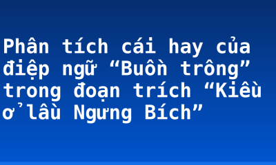 Phân tích cái hay của điệp ngữ “Buồn trông” trong đoạn trích “Kiều ở lầu Ngưng Bích”