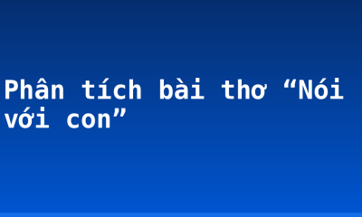 Phân tích bài thơ “Nói với con”