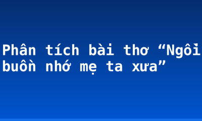Phân tích bài thơ “Ngồi buồn nhớ mẹ ta xưa”