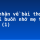Cảm nhận về bài thơ “Ngồi buồn nhớ mẹ ta xưa” (1)