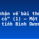 Cảm nhận về bài thơ “Con cò” (1) – Một HS giỏi tỉnh Bình Dương