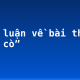 Bình luận về bài thơ “Con cò”