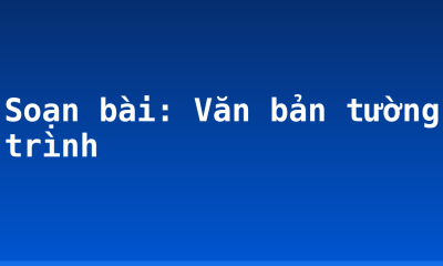 Soạn bài: Văn bản tường trình