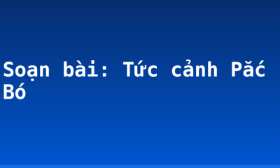 Soạn bài: Tức cảnh Pắc Bó