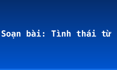 Soạn bài: Tình thái từ