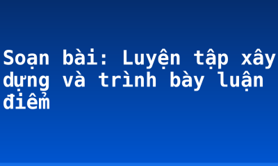 Soạn bài: Luyện tập xây dựng và trình bày luận điểm