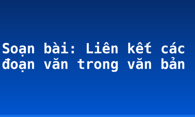 Soạn bài: Liên kết các đoạn văn trong văn bản