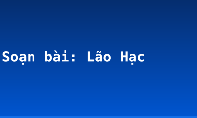 Soạn bài: Lão Hạc
