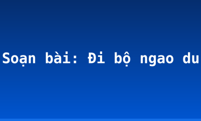 Soạn bài: Đi bộ ngao du