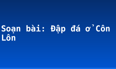 Soạn bài: Đập đá ở Côn Lôn