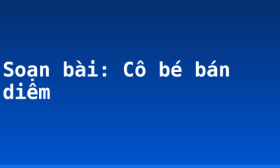 Soạn bài: Cô bé bán diêm