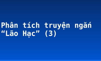 Phân tích truyện ngắn “Lão Hạc” (3)