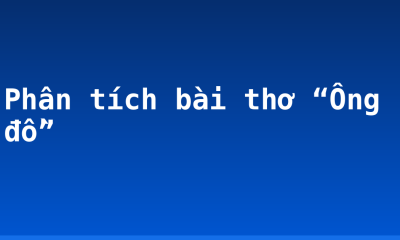 Phân tích bài thơ “Ông đồ”