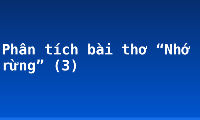 Phân tích bài thơ “Nhớ rừng” (3)