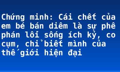 Chứng minh: Cái chết của em bé bán diêm là sự phê phán lối sống ích kỷ, co cụm, chỉ biết mình của thế giới hiện đại
