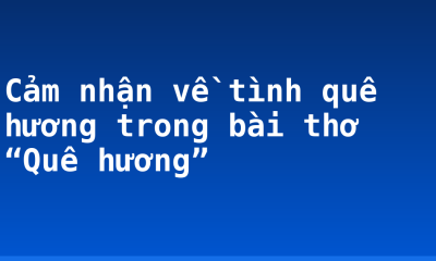 Cảm nhận về tình quê hương trong bài thơ “Quê hương”