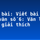 Soạn bài: Viết bài tập làm văn số 6: Văn lập luận giải thích