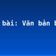 Soạn bài: Văn bản báo cáo
