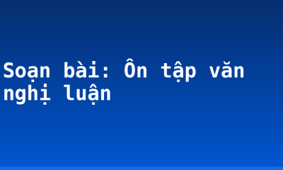 Soạn bài: Ôn tập văn nghị luận