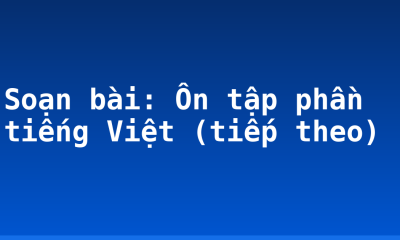 Soạn bài: Ôn tập phần tiếng Việt (tiếp theo)