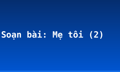 Soạn bài: Mẹ tôi (2)