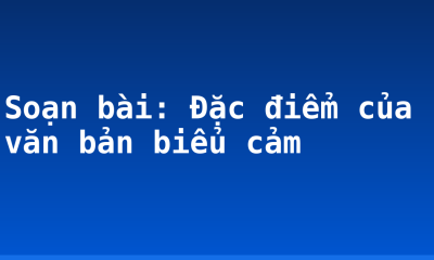 Soạn bài: Đặc điểm của văn bản biểu cảm