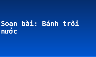 Soạn bài: Bánh trôi nước