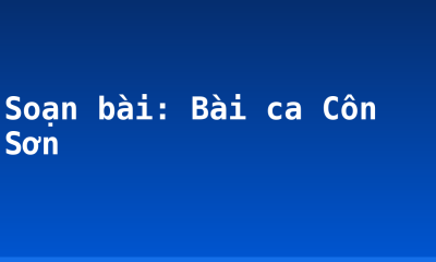 Soạn bài: Bài ca Côn Sơn