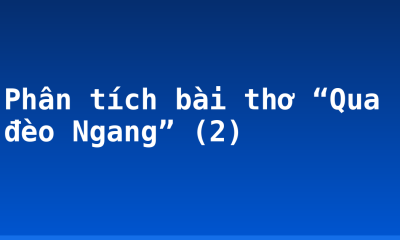 Phân tích bài thơ “Qua đèo Ngang” (2)