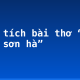 Phân tích bài thơ “Nam quốc sơn hà”