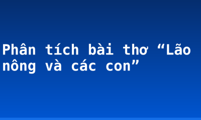 Phân tích bài thơ “Lão nông và các con”