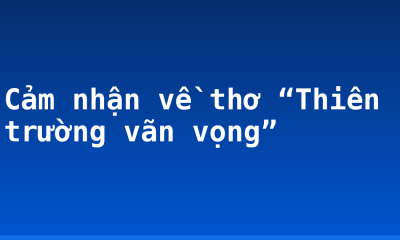 Cảm nhận về thơ “Thiên trường vãn vọng”