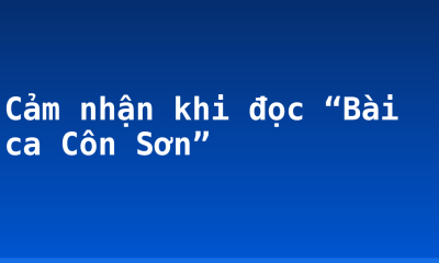 Cảm nhận khi đọc “Bài ca Côn Sơn”
