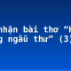 Cảm nhận bài thơ “Hồi hương ngẫu thư” (3)