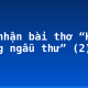 Cảm nhận bài thơ “Hồi hương ngẫu thư” (2)
