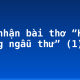 Cảm nhận bài thơ “Hồi hương ngẫu thư” (1)