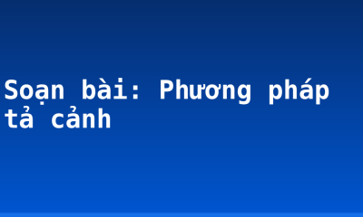 Soạn bài: Phương pháp tả cảnh