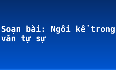 Soạn bài: Ngôi kể trong văn tự sự