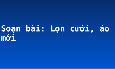 Soạn bài: Lợn cưới, áo mới