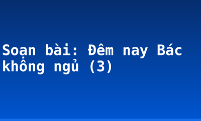Soạn bài: Đêm nay Bác không ngủ (3)