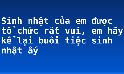 Sinh nhật của em được tổ chức rất vui, em hãy kể lại buổi tiệc sinh nhật ấy