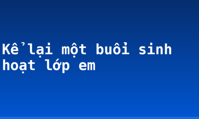 Kể lại một buổi sinh hoạt lớp em