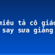 Hãy miêu tả cô giáo khi đang say sưa giảng bài