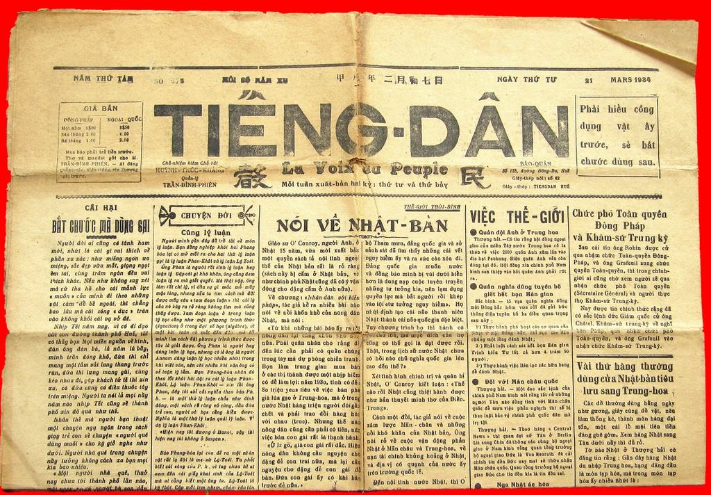 Bao ‘Tieng dan’ ra doi nam 1927 qua ky uc nguoi duong thoi hinh anh 2 TD.jpg