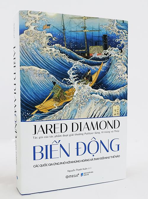 Biến động: Các Quốc gia ứng phó với khủng hoảng và thay đổi như thế nào của Jared Diamond xuất bản năm 2019. Sách được Nguyễn Thanh Xuân chuyển ngữ, Omega Plus phát hành vào tháng 7. Ảnh: Omega Plus