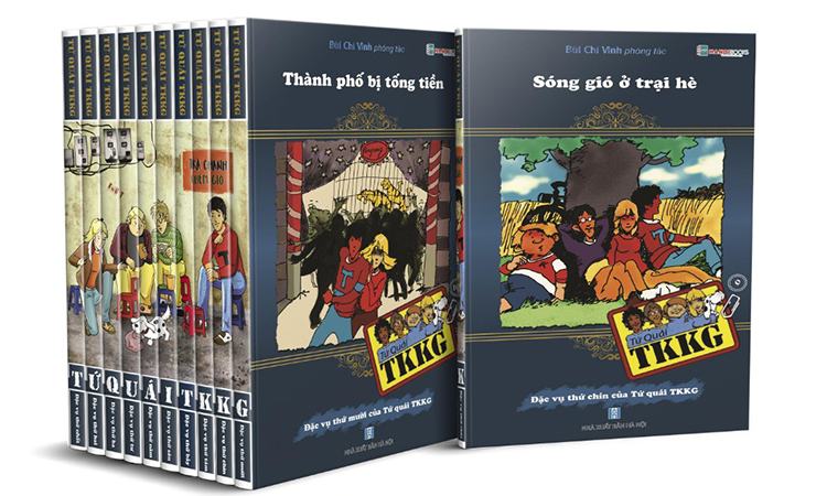 Truyện Tứ quái TKKG phiên bản mới. Ảnh: Hanoi Books cung cấp.